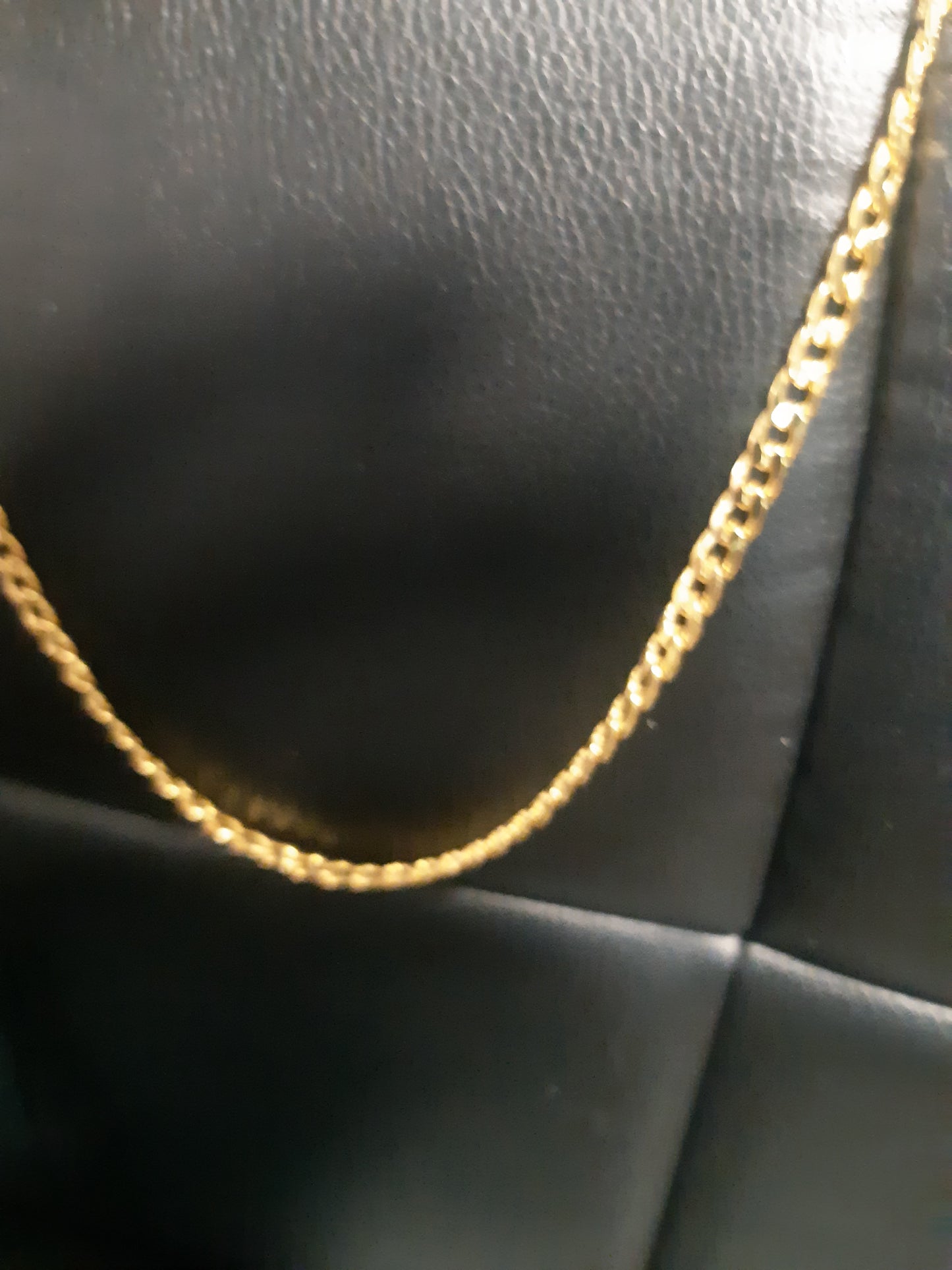 925 Sterling 925 Silver Cuban Chain Set, 18K Gold Plated $30.00