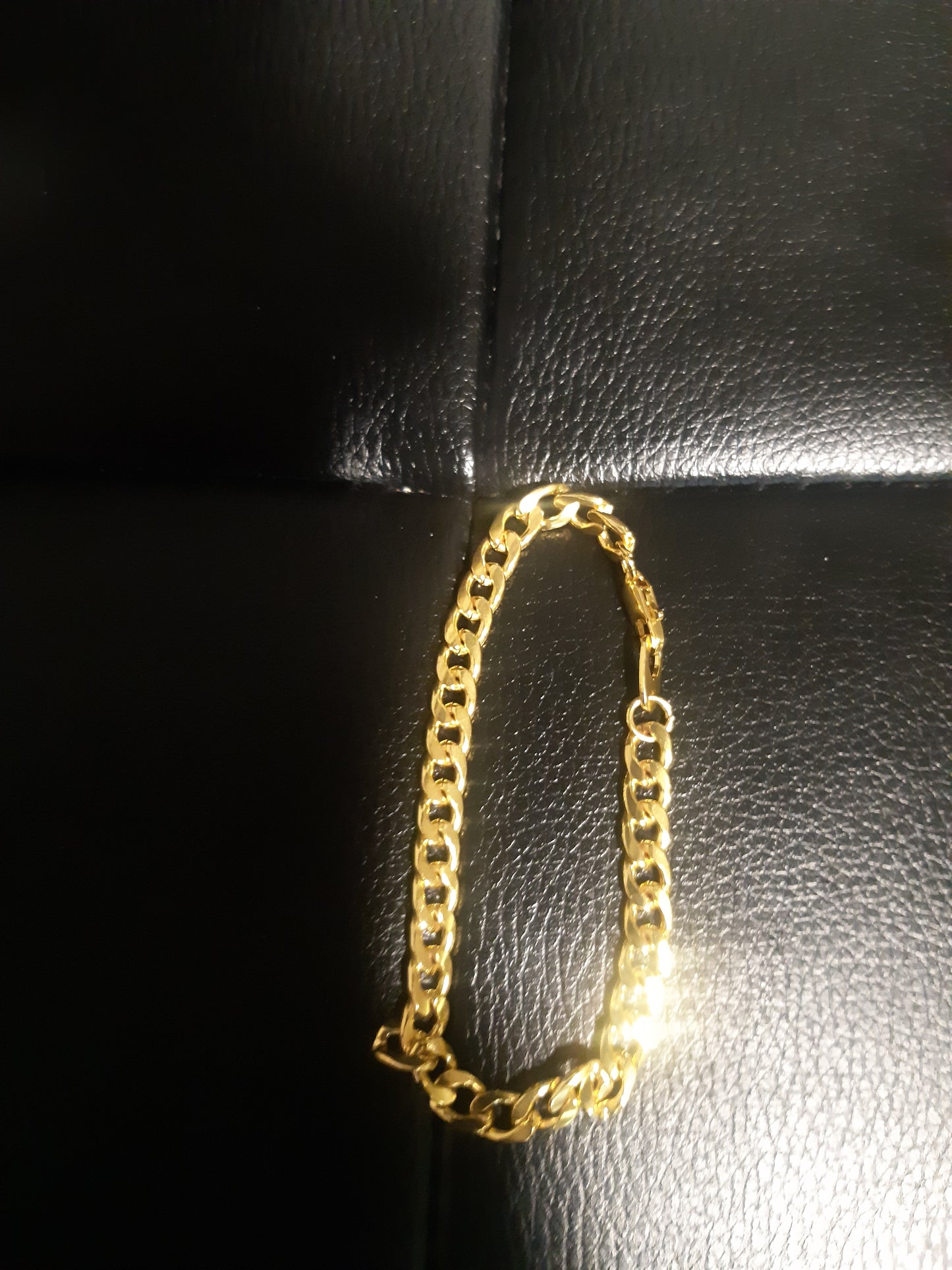 925 Sterling 925 Silver Cuban Chain Set, 18K Gold Plated $30.00