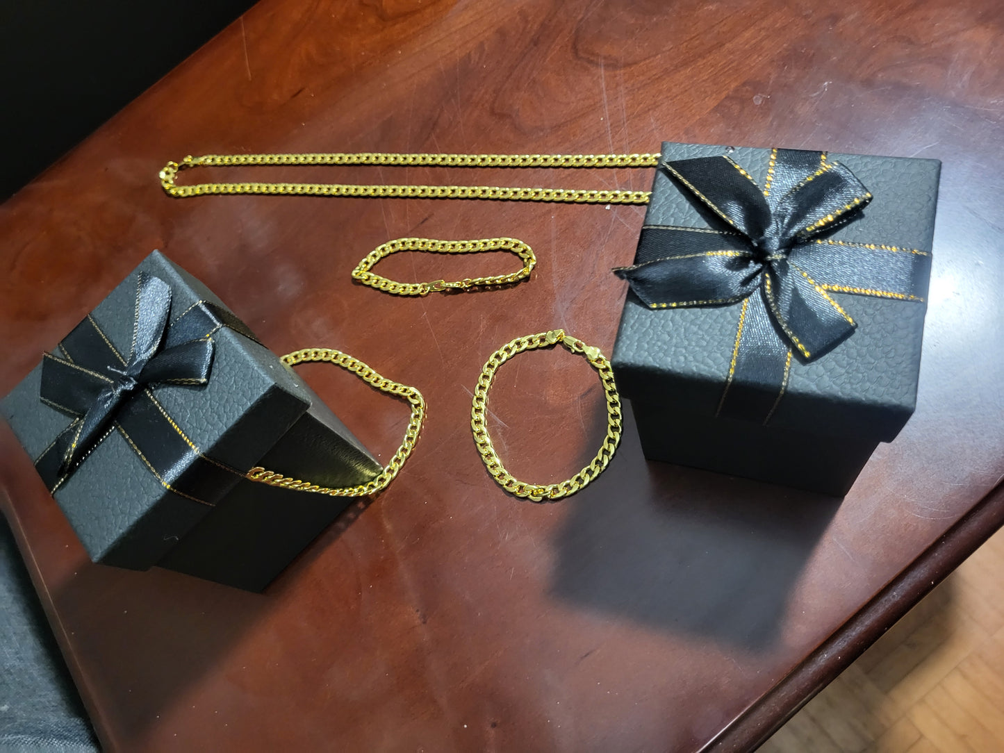 GOLD PLATED JEWELRY SETS AVAILABLE . COMES WITH THE BRACELETTES . $40.00 EACH
